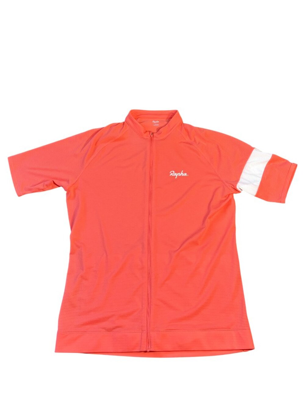 Rapha women's Core Cycling Jersey size XL short sleeve coral pink orange zip